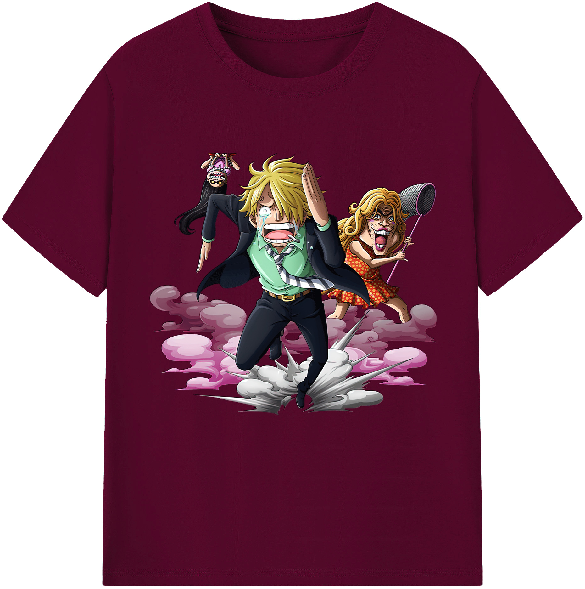 （画像用） ワンピース サンジ ONE PIECE Sanji レディースカジュアルプリントTシャツ（綿100％）